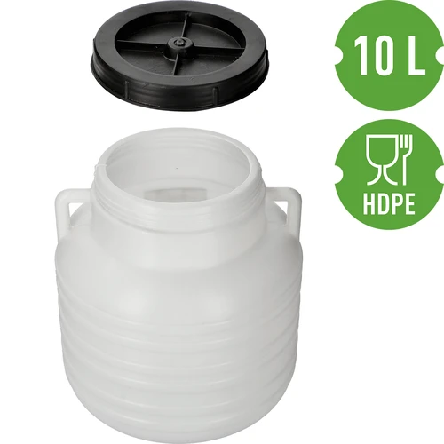 Rauginimo statinė „Kiszonka“ 10 l – balta, su rankenomis - 3