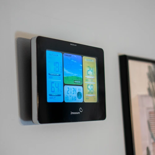 RCC meteorologinė stotelė – elektroninė, su apšvietimu, belaidė, su jutikliu, juoda - 13