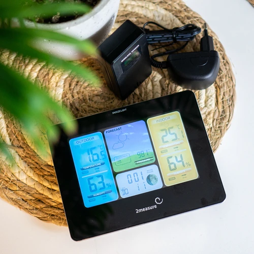 RCC meteorologinė stotelė – elektroninė, su apšvietimu, belaidė, su jutikliu, juoda - 14