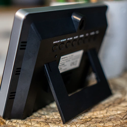 RCC meteorologinė stotelė – elektroninė, su apšvietimu, belaidė, su jutikliu, juoda - 15