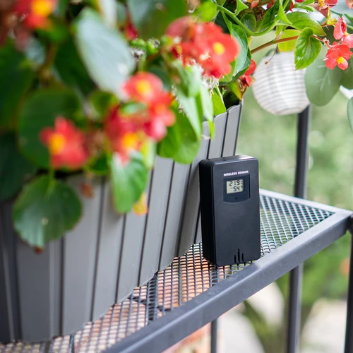 RCC meteorologinė stotelė – elektroninė, su apšvietimu, belaidė, su jutikliu, juoda - 16