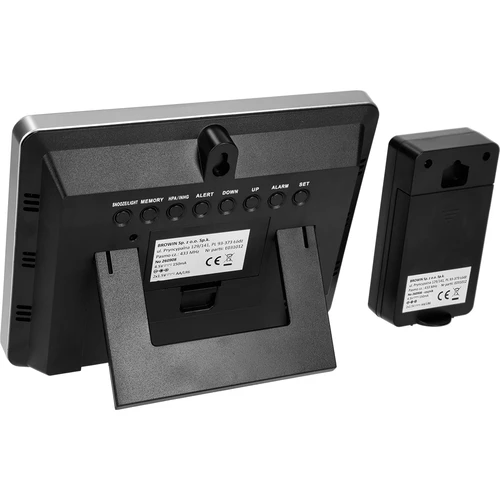 RCC meteorologinė stotelė – elektroninė, su apšvietimu, belaidė, su jutikliu, juoda - 7