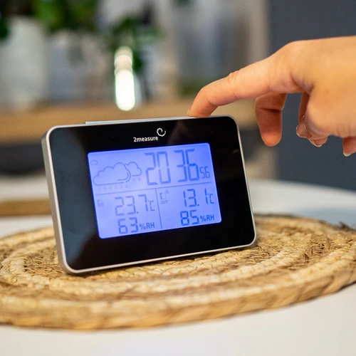 RCC orų stotis – elektroninė, belaidė, su apšviestu jutikliu, juoda - 14