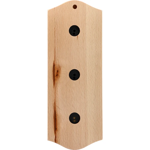 Retro orų stotelė - iš natūralios medienos, su sidabriniais ciferblatais - 4