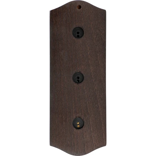 Retro stiliaus orų stotelė - riešutmedžio spalva su auksiniais ciferblatais - 4