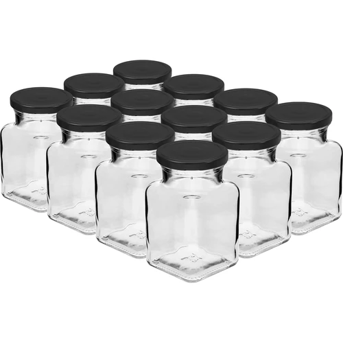 Rinkinys 12 x 150 ml stiklainiai + 30 etikečių prieskonių žymėjimui - 2
