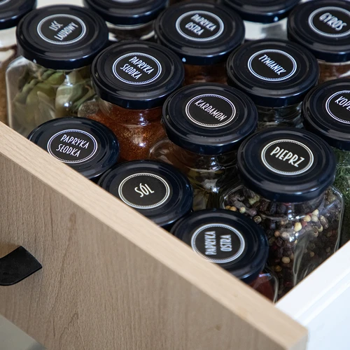 Rinkinys 12 x 150 ml stiklainiai + 30 etikečių prieskonių žymėjimui - 14