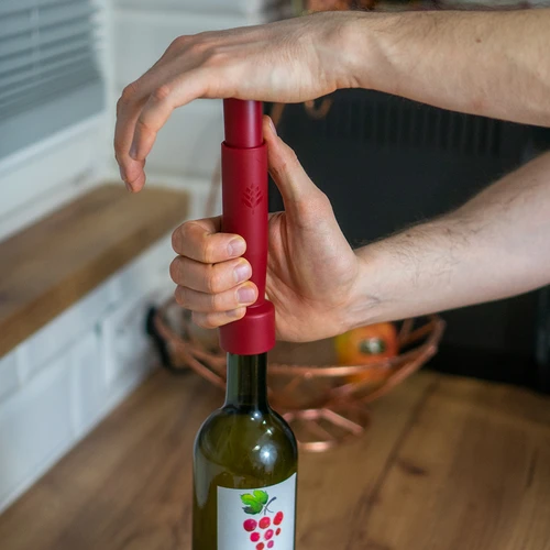 Rinkinys: kamščiuotuvas + 10 vnt. kamščių - 3