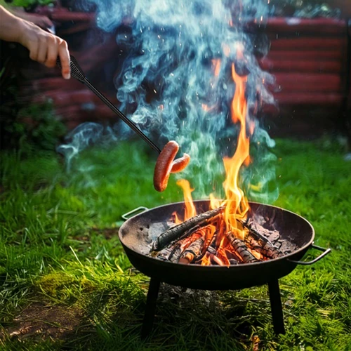 Rinkinys: laužavietė Ø 58 cm ir žarsteklis-laikiklis katiliukui arba ketinio puodo dangčiui - 10