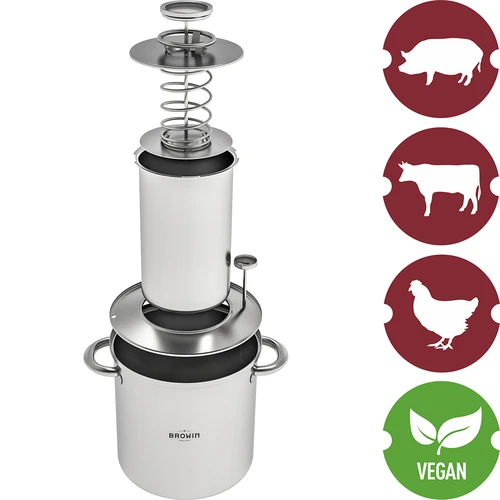 Rinkinys su vandens apvalkalu – 1,5 kg kumpio virimo indas + puodas - 8