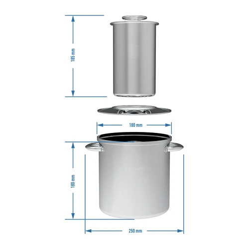 Rinkinys su vandens apvalkalu – 1,5 kg kumpio virimo indas + puodas - 15