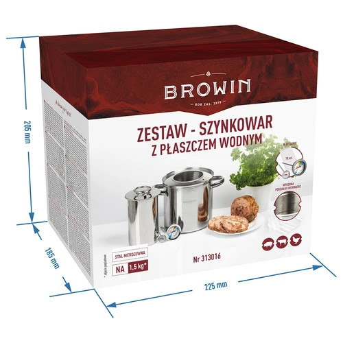 Rinkinys su vandens apvalkalu – 1,5 kg kumpio virimo indas + puodas - 16