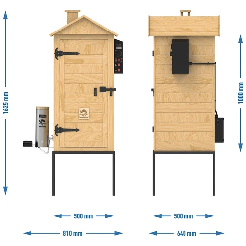 Rūkykla 200 L dragON Larch E21 - iš maumedžio, su elektriniu kaitinimo moduliu ir valdikliu - 14