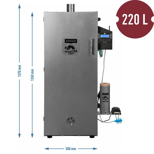 Rūkykla dragON plieninė 220 l, IQ – su Wi-Fi valdikliu - 9