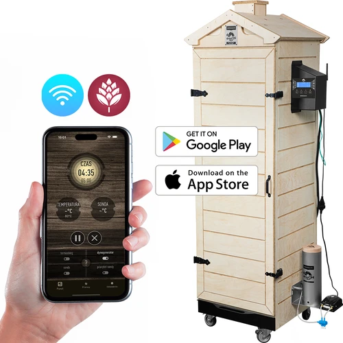 Rūkykla dragON PLYWOOD NATURE – berėmė, modulinė, su Wi-Fi valdikliu, 320 l