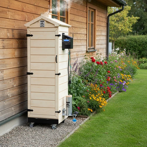 Rūkykla dragON PLYWOOD NATURE – berėmė, modulinė, su „Wi‑Fi“ valdikliu, 320L - 15