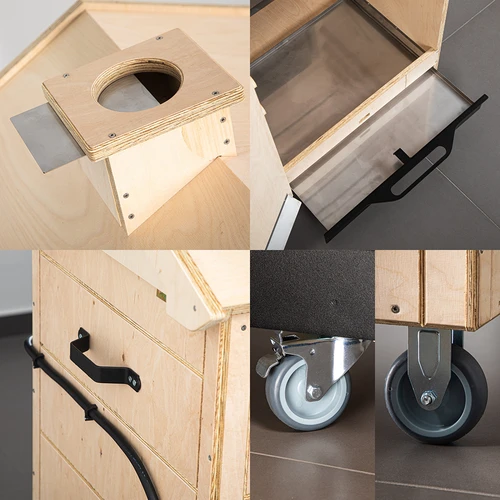 Rūkykla dragON PLYWOOD NATURE – berėmė, modulinė, su „Wi‑Fi“ valdikliu, 320L - 6