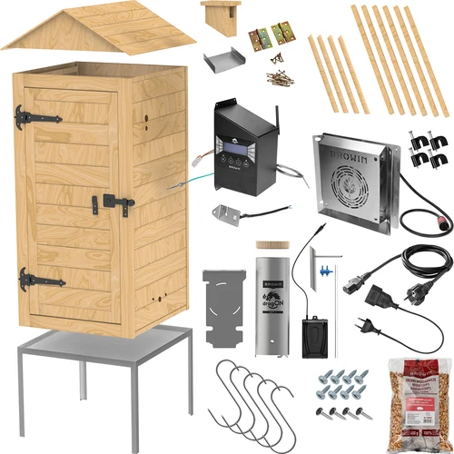 Rūkykla su Wi-Fi, 200 l - dragON WOOD 100IQ su elektriniu šildymo moduliu ir valdikliu - 3