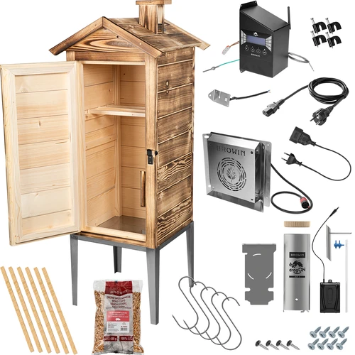 Rūkykla su Wi‑Fi, 200 l – dragON WOOD 100IQ su elektriniu šildymo moduliu ir valdikliu, kūrenama malkomis - 3