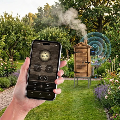 Rūkykla su Wi‑Fi, 200 l – dragON WOOD 100IQ su elektriniu šildymo moduliu ir valdikliu, kūrenama malkomis - 6