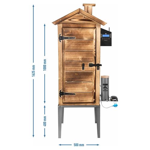 Rūkykla su Wi‑Fi, 200 l – dragON WOOD 100IQ su elektriniu šildymo moduliu ir valdikliu, kūrenama malkomis - 4