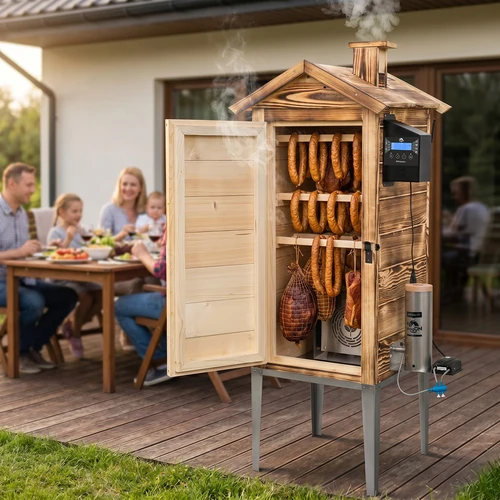 Rūkykla su Wi‑Fi, 200 L – dragON WOOD 100IQ su elektriniu šildymo moduliu ir valdikliu, malkomis kūrenama - 12