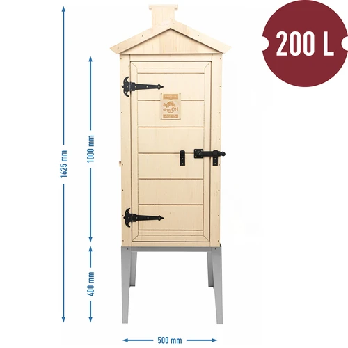 Rūkyklos kamera iš sertifikuotos faneros, 200 l, su nerūdijančio plieno pagrindu - 3