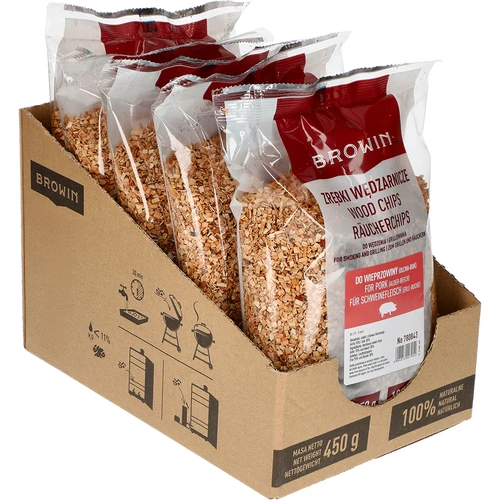 Rūkymo drožlės (70% alksnis + 30% bukas), 2 klasė, 450 g x5