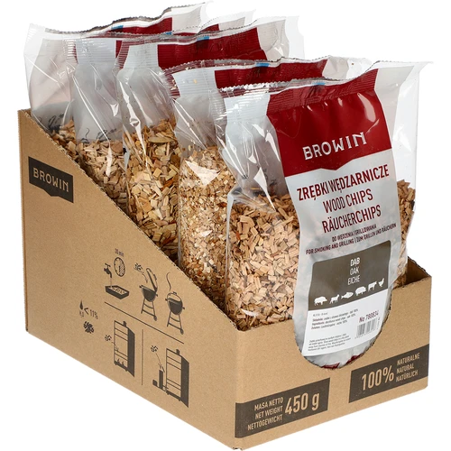 Rūkymo/grilinimo drožlės, ąžuolas, 450 g, kl. 8 - 2