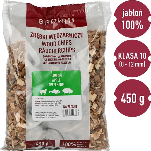 Rūkymo/grilinimo drožlės, obuolmedis, 450 g, kl. 10 - 3