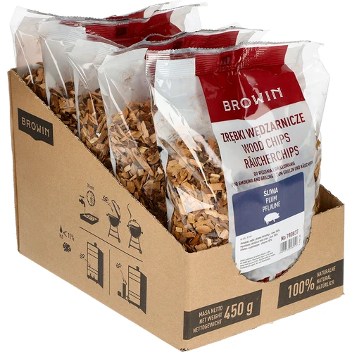 Rūkymo/grilinimo drožlės, slyvmedžio, 450 g, kl. 8 - 2