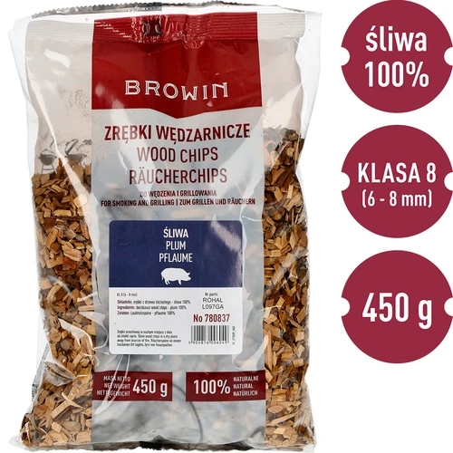 Rūkymo/grilinimo drožlės, slyvmedžio, 450 g, kl. 8 - 3