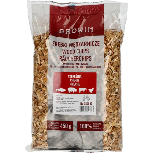 Rūkymo/grilinimo drožlės, vyšnia, 450 g, 8 klasė