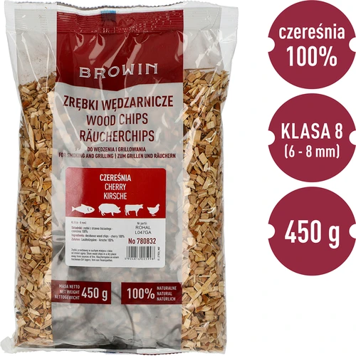 Rūkymo/grilinimo drožlės, vyšnia, 450 g, 8 klasė - 3