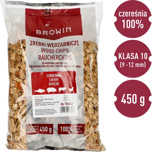 Rūkymo/grilinimo skiedros, vyšnia, 450 g, kl. 10 - 3
