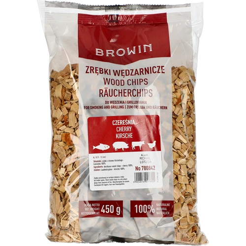 Rūkymo/grilio drožlės, trešnė, 450 g, kl. 10