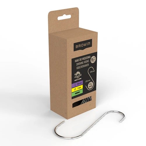 Rūkymo kabliai – S formos, aštrinti, 3 mm x 150 mm, 15 vnt. - 2