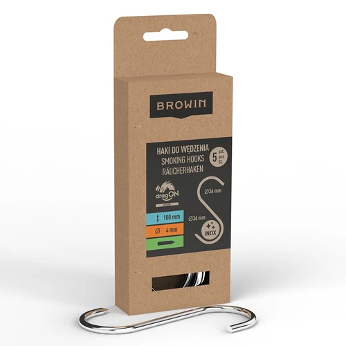 Rūkymo kabliai - S, paaštrinti, 4 mm x 100 mm 5 vnt. - 2