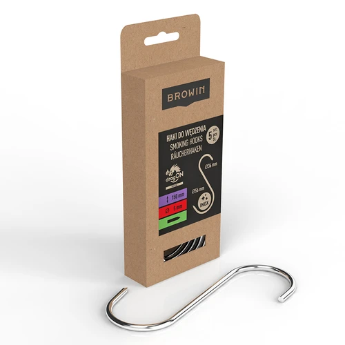 Rūkymo kabliai – S, paaštrinti, 5 mm x 150 mm, 5 vnt. - 2