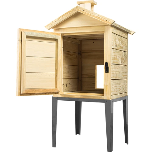 Rūkymo kamera iš eglės medienos, 115 L, su nerūdijančio plieno pagrindu - 2