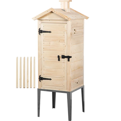 Rūkymo kamera iš eglės medienos, 200 l, su nerūdijančio plieno pagrindu