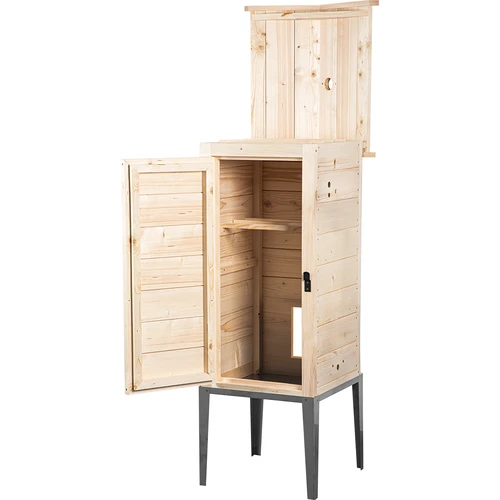 Rūkymo kamera iš eglės medienos, 200 l, su nerūdijančio plieno pagrindu - 2