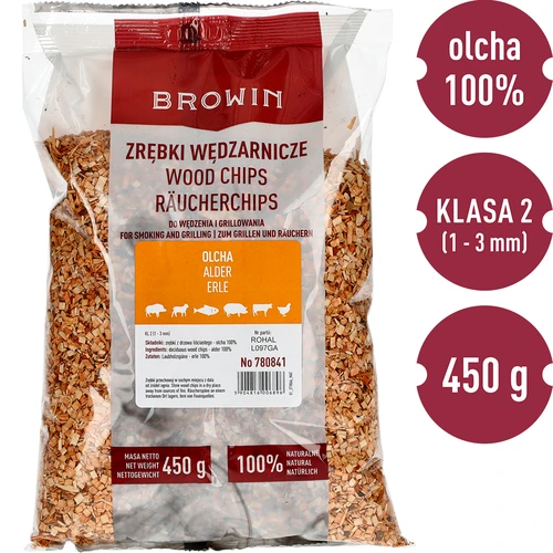 Rūkymo medienos drožlės (100% alksnio), 2 klasė – 450 g x5 - 3