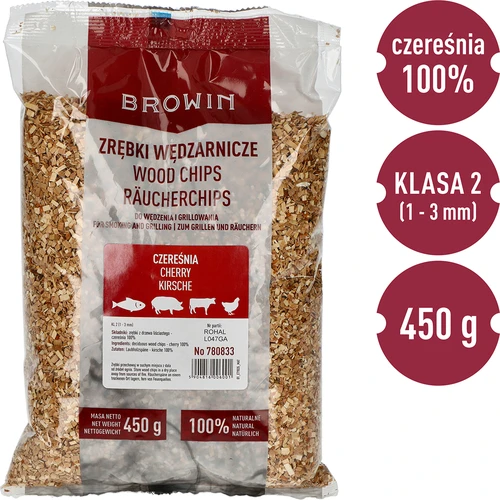 Rūkymo medžio drožlės (100 % vyšnia), 2 klasė - 450 g x5 - 3