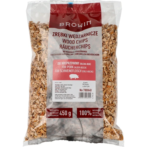 Rūkymui/griliui medžio drožlės 70% alksnis + 30% bukas, 450 g, kl. 8