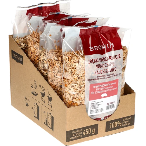 Rūkymui/griliui medžio drožlės 70% alksnis + 30% bukas, 450 g, kl. 8 - 2