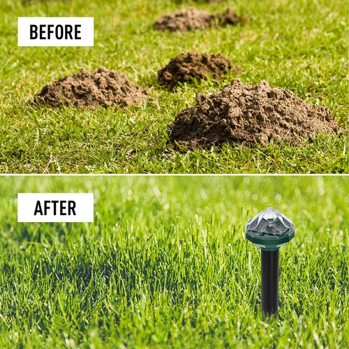 Saulės energija maitinamas kurmių atbaidiklis su LED lempa - 12