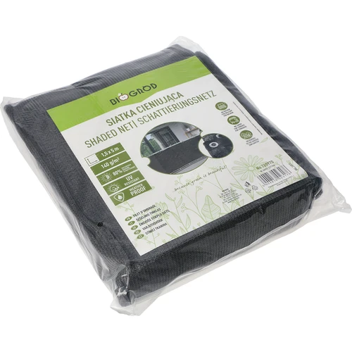 Šešėliavimo tinklas (80 %, 140 g/m²) 1,5 x 5 m, grafitinis - 2