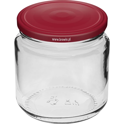 Słoik 212 ml fi66/4 z zakrętką bordo 6 szt. - 2