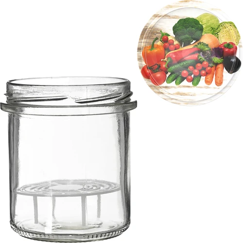 Słoik 350 ml z zakrętką i dociskiem - 6 szt. - 8
